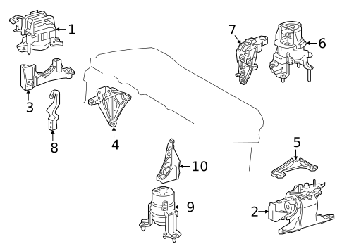 Engine & Trans Mounting for 2020 Toyota Camry #0