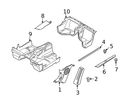 Interior Trim - Pillars for 2007 BMW Z4 #0