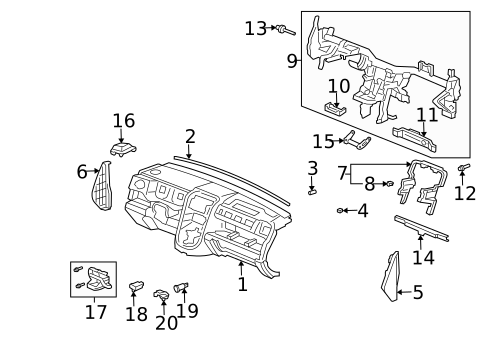 Instrument Panel for 2003 Honda Element #0