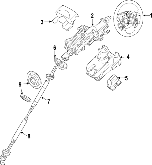 Steering Column for 2013 Land Rover LR4 #0