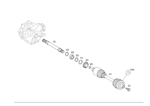 4MATIC&reg; Front Axle Shaft for 2003 Mercedes-Benz S430 #0