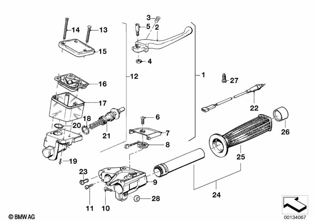 32722310741 - Steering: Handle Unit, Right - D=13mm/abs for BMW-Motorrad Image