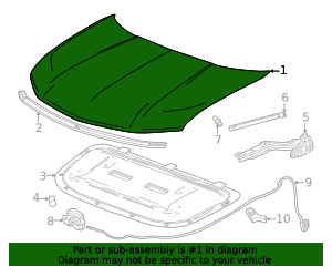 2024-2026 Chevrolet Equinox EV Hood 85136998 GM | GMPartsDirect.com