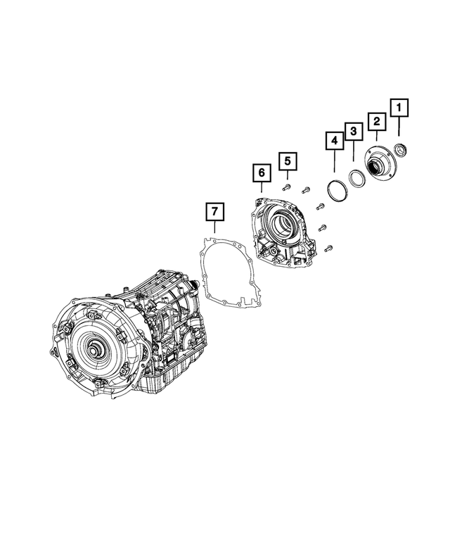 68224226AA - AS66RC; 6-Speed; Automatic Transmission: Output Shaft Nut for Mopar Image