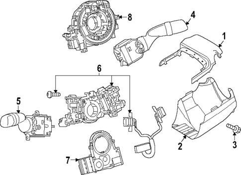 Shroud, Switches & Levers for 2025 Toyota Grand Highlander #0