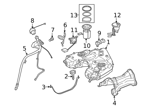 Fuel System Components for 2008 Mercedes-Benz GL 550 #2