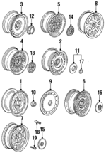 36131180076 - Suspension: Hub Cap for BMW: 735i, 735iL, 750iL Image