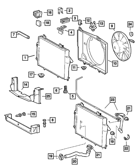 Radiator and Related Parts for 2006 Chrysler Crossfire #0
