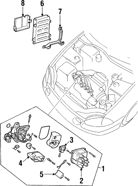 Distributor for 1997 Honda Civic del Sol #0