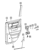 7DW941X7AA - Interior Trim: Rear Door Trim Panel, Right for Mopar Image