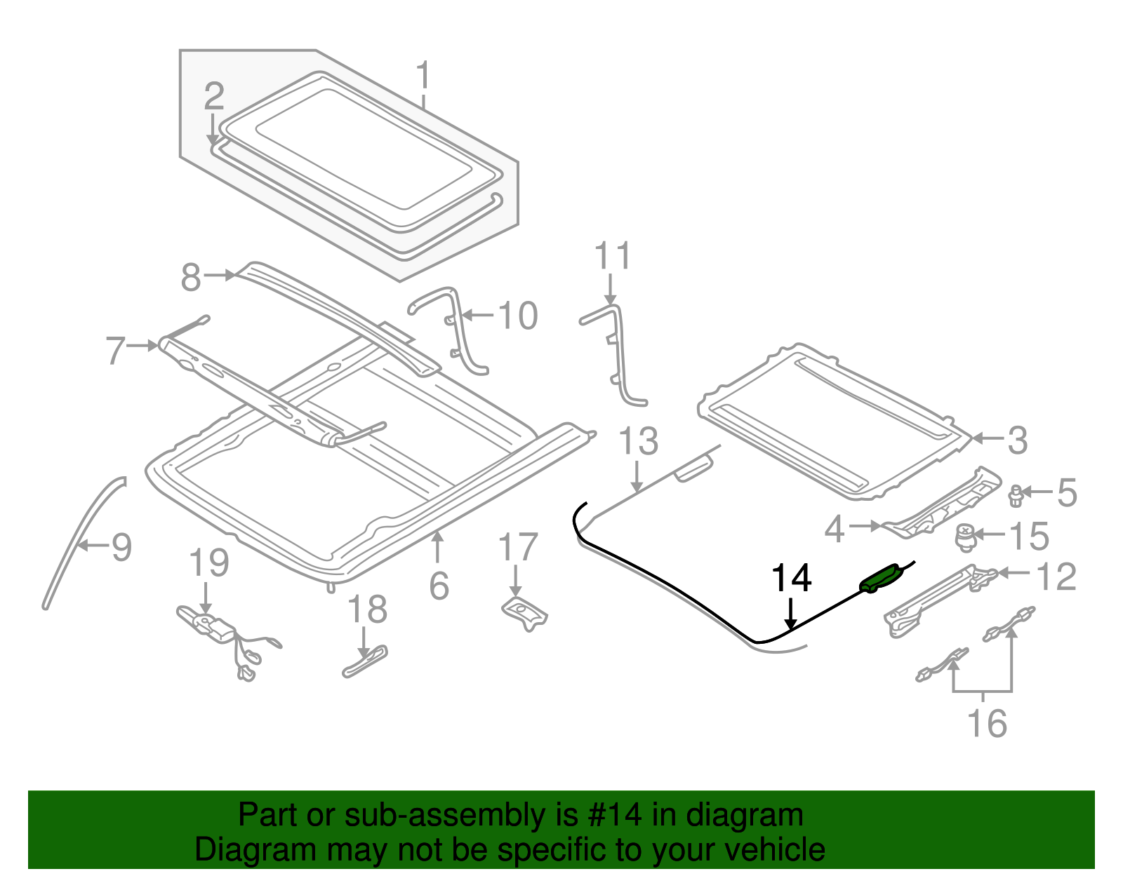 Frame Assembly Cable - Nissan (K1359-69V11)