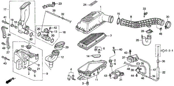 Air Cleaner for 1993 Honda Prelude #0