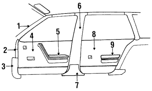 Interior Trim for 1991 Pontiac Sunbird #0
