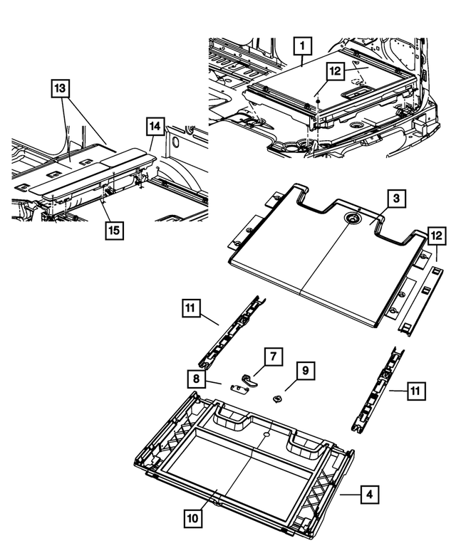 1HM241J8AB - Interior Trim: Non-sliding Load Floor for Mopar Image