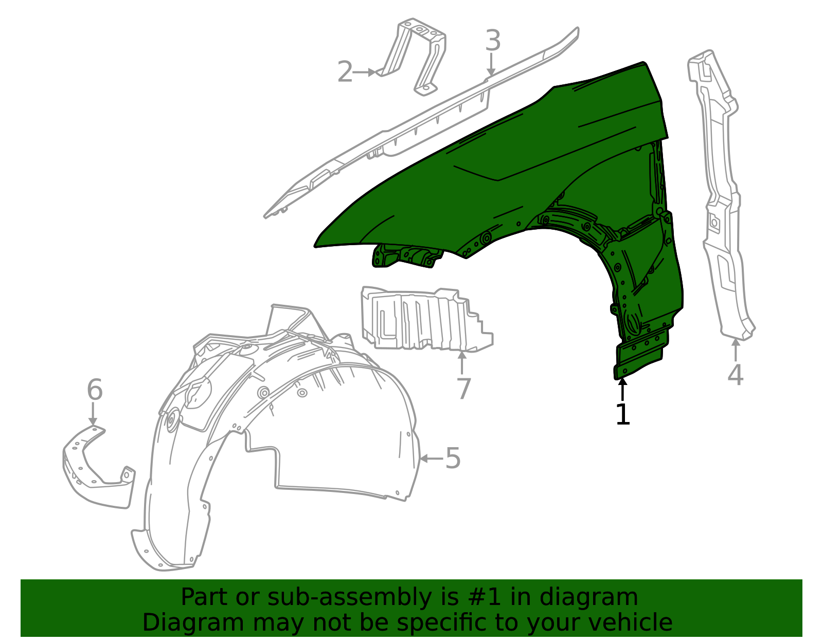2024-2026 Chevrolet Blazer EV Fender 26398501 | Chevy Parts Pros