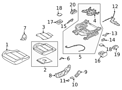 Driver Seat Components for 2023 Ford Bronco #2