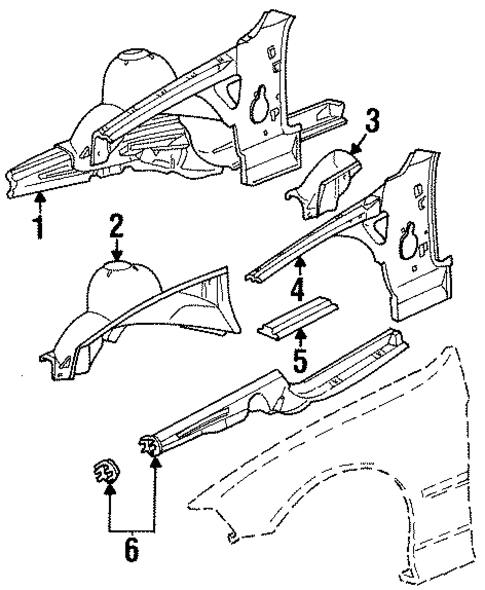 Inner Components for 1996 BMW 318ti #0