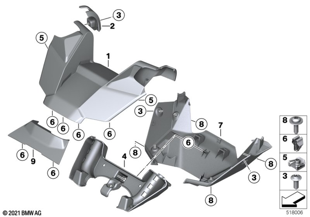 46638385039 - Frame and Mounting Parts: Handlebar Trim Panel Top -  for BMW-Motorrad Image