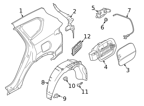 Fuel Door for 2023 Hyundai Santa Fe #0