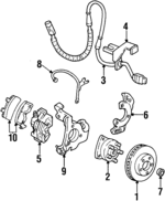 17999712 - Brakes: Brake Hose for Buick: LeSabre, Park Avenue | Oldsmobile: 88, 98, LSS, Regency | Pontiac: Bonneville Image