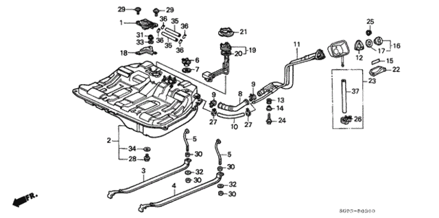 Fuel Tank for 1990 Acura Legend #0
