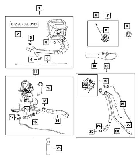 Fuel Tank Filler Tube for 2013 Ram 3500 #0