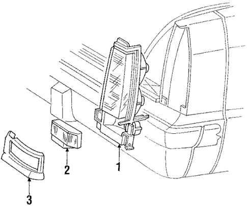 Tail Lamps for 1993 Chrysler New Yorker #0