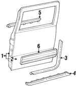 15646067 - Body: Body Side Molding for Chevrolet: C2500, C3500, K2500 Pickup, K3500 Pickup, Suburban C1500, Suburban C2500, Suburban K1500, Suburban K2500 | GMC: C2500 Pickup, C3500 Pickup, K2500 Pickup, K3500 Pickup, Suburban C1500, Suburban C2500, Suburban K1500, Suburban K2500 Image