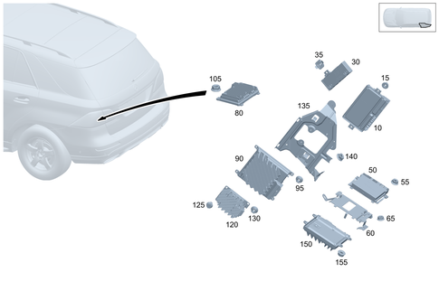Control Units/Fuse Boxes/Relays in Trunk for 2025 Mercedes-Benz EQE 350+ SUV #0