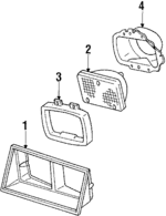 4016088 - Electrical: Sealed Beam Retainer for Chrysler: E Class, Executive Limousine, Executive Sedan, Fifth Avenue, LeBaron, New Yorker, Town &amp; Country | Dodge: 600, B150, B250, B350, Caravan, Charger, Diplomat, Mini Ram Image