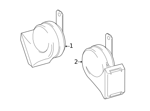 Horn for 2021 Toyota Tundra #0