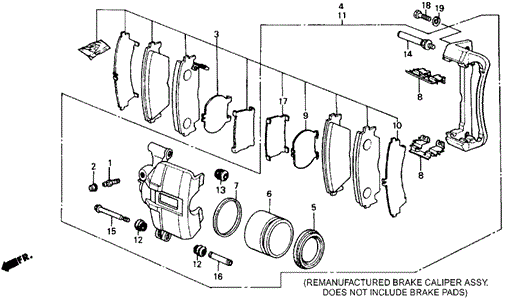 Front Brake Caliper (S) for 1988 Honda Prelude #0
