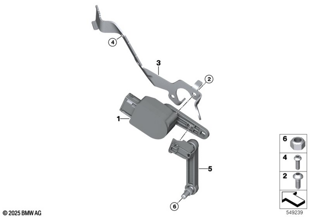 37146895466 - Front Axle, Front Suspension: Level Sensor -  for BMW-Motorrad Image