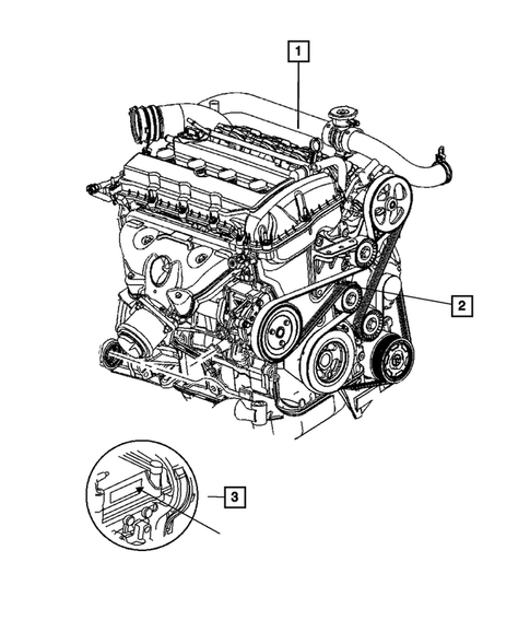 Engine Identification, Service Engines & Engine Service Kits for 2008 Dodge Caliber #1