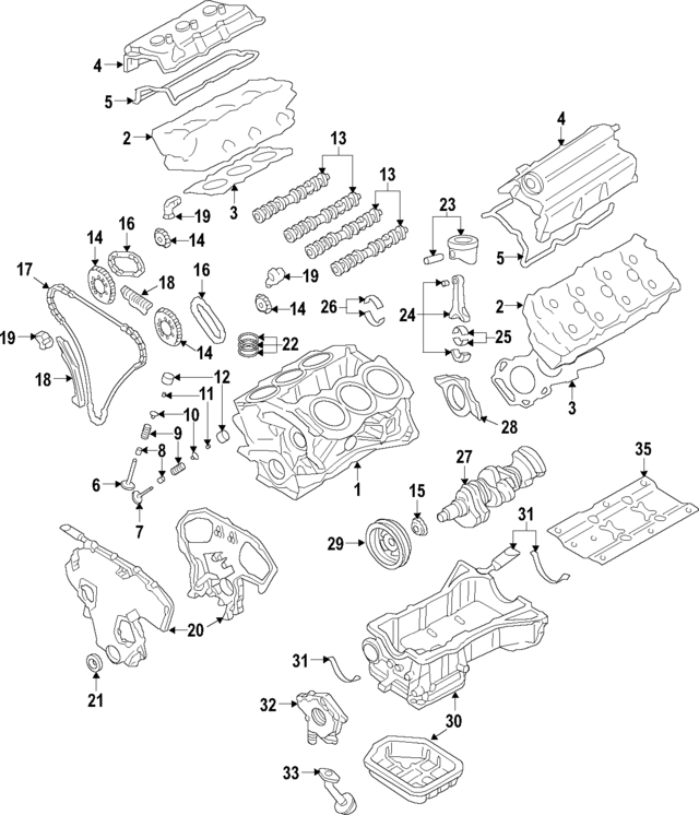 1220731U02 - Engine: Engine Crankshaft Main Bearing for Nissan Image