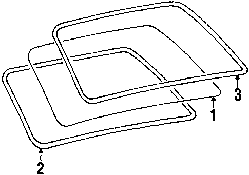 Glass - Lift Gate for 1999 Hyundai Tiburon #0