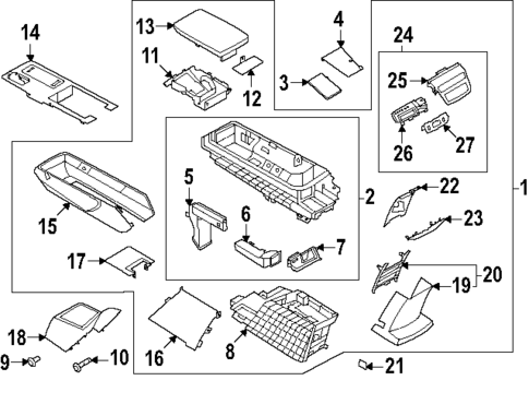 Console for 2024 Nissan ARIYA #0