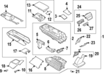 969105MP6C - Body: Console Assembly for Nissan: ARIYA Image