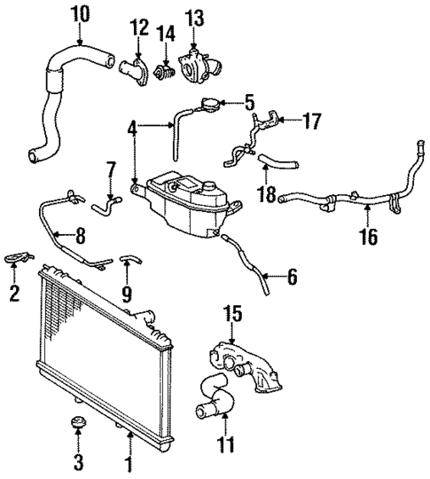 Radiator & Components for 1998 Lexus LS400 #0