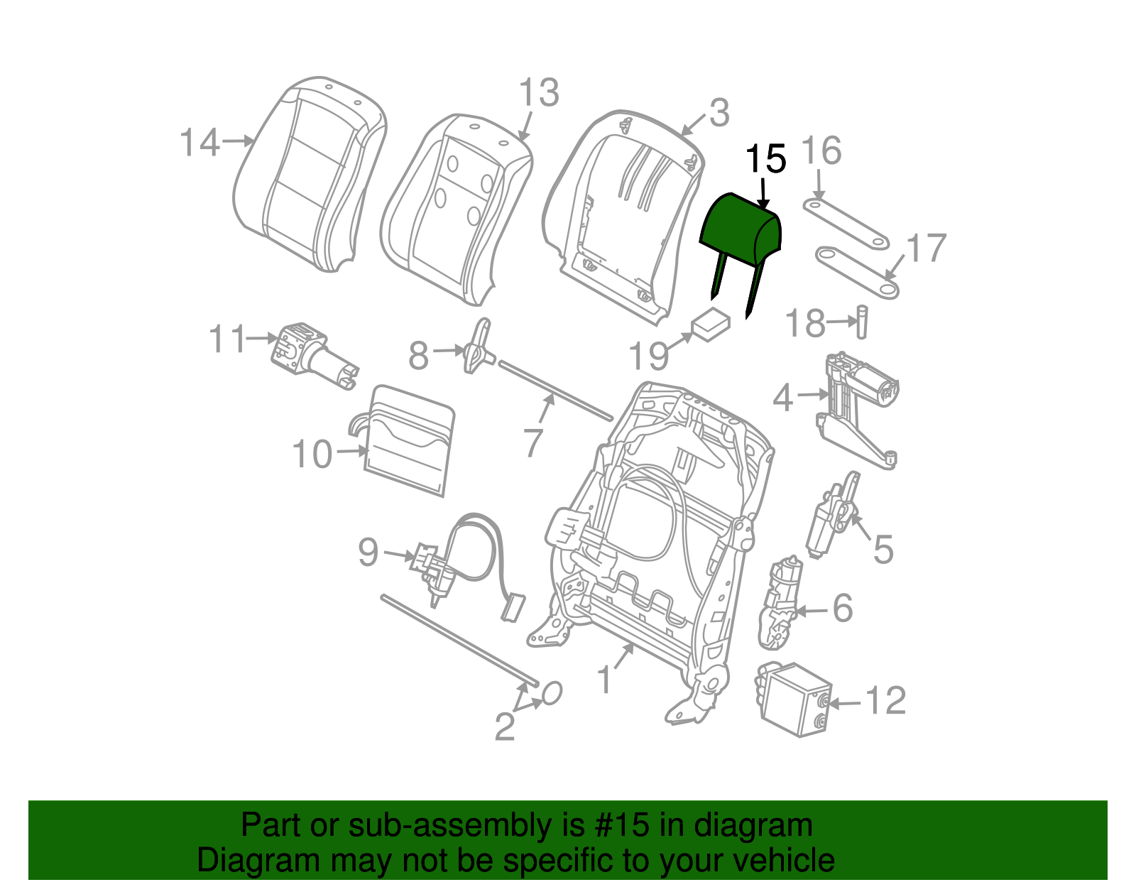 Headrest - BMW (52-10-7-117-163)