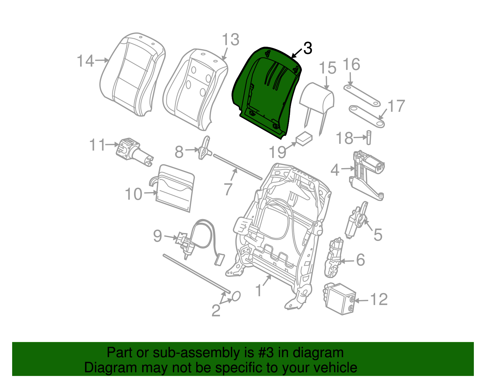 Seat Back Panel - BMW (52-10-7-078-508)