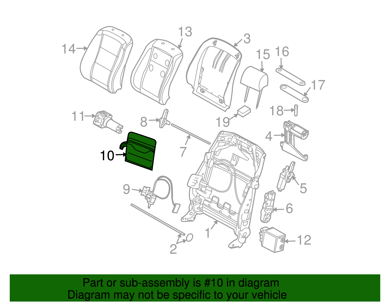 Lumbar Adjuster - BMW (52-10-7-039-191)
