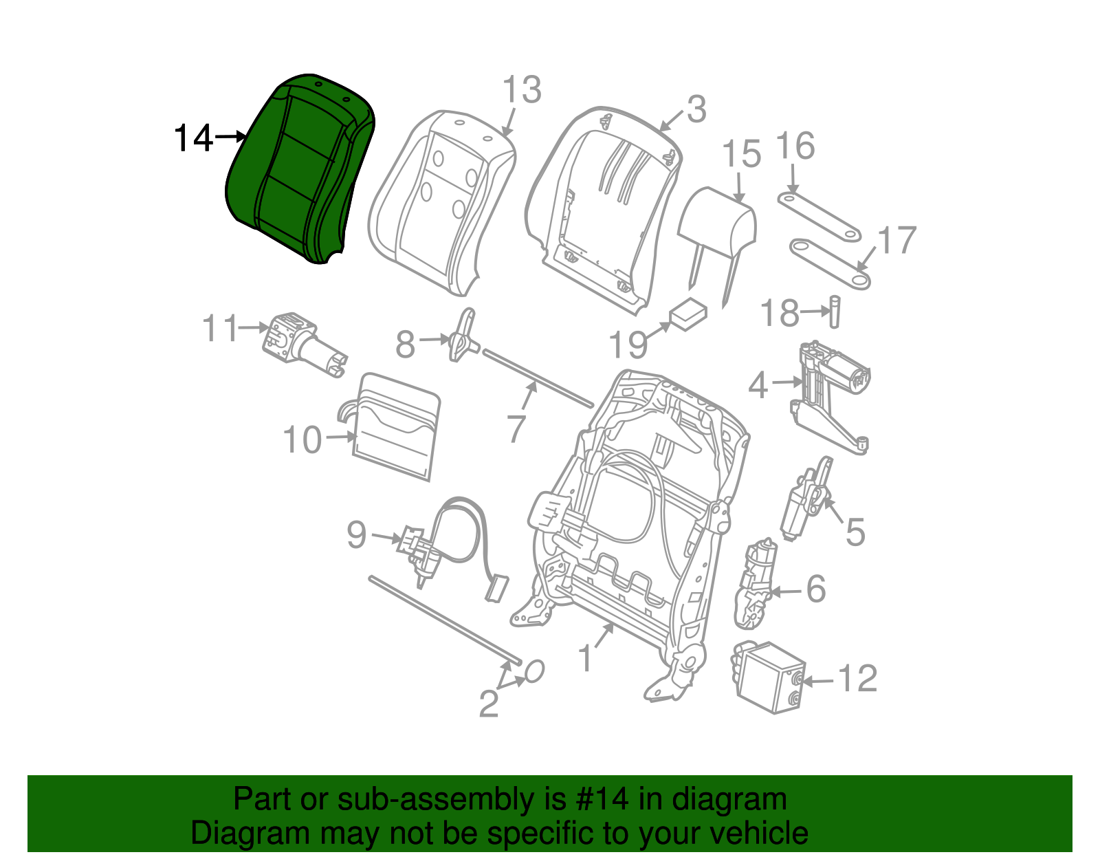 Seat Back Cover - BMW (52-10-7-152-072)