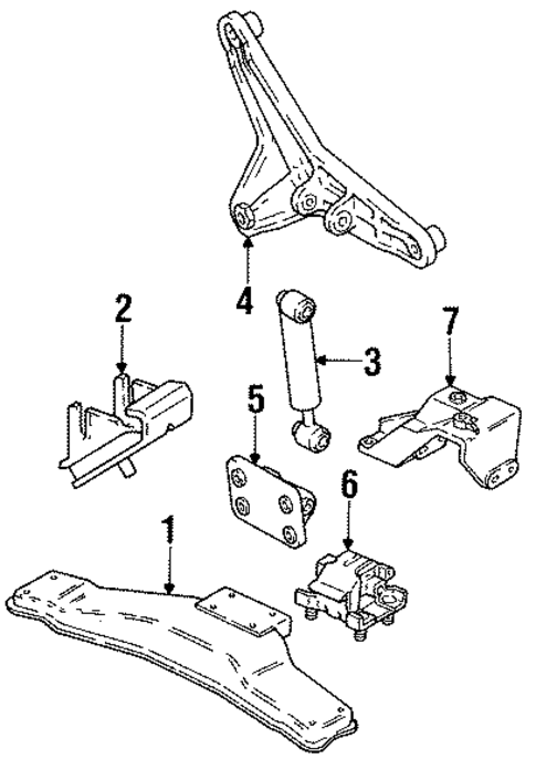 Engine & Trans Mounting for 1990 Dodge Monaco #0