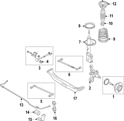 Rear Suspension for 2009 Kia Spectra5 #1