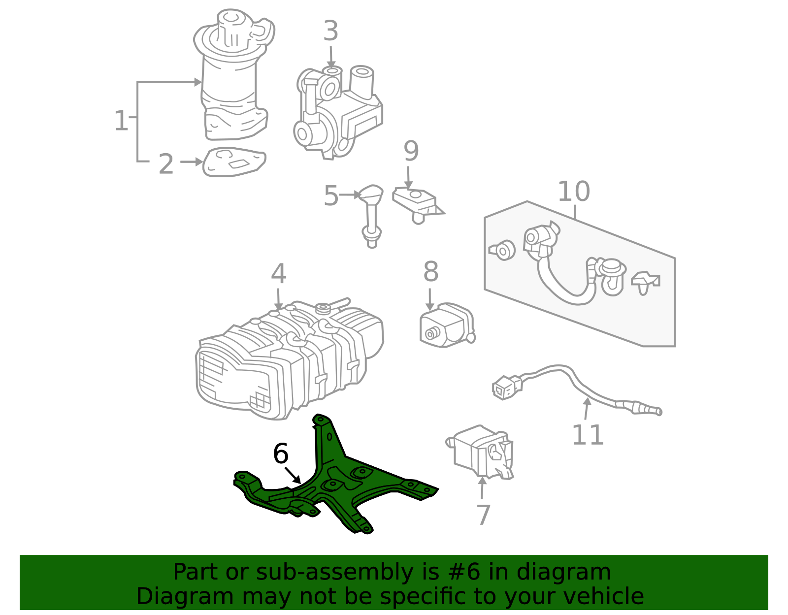 2005-2008 Honda Pilot Vapor Canister Mount Bracket 17358-S9V-A00 | OEM ...