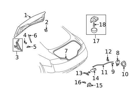 Lid & Components for 2006 INFINITI G35 #1