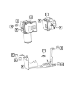 5170930AB - Electrical: Abs Control Mounting Kit for Mopar Image