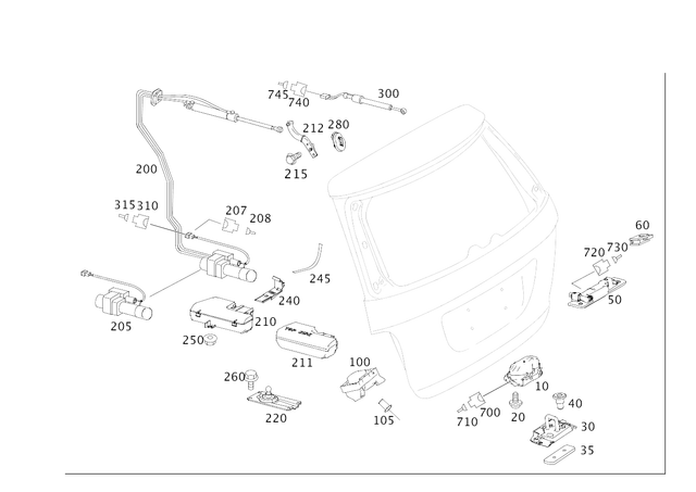 89907604 - Rear-End Door: Flat Head Screw for Mercedes-Benz Image image