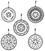 F3OY1007C - Suspension: Wheel, Spare for Ford: Taurus, Thunderbird, Windstar | Lincoln: Continental | Mercury: Sable Image